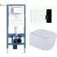 Унитаз с инсталляцией Roxen StounFix Dual Fresh 6 в 1 979009 с унитазом Vine Tornado 530225-01 и клавишей смыва Santi 410260CH хром