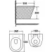 Унитаз с инсталляцией Roxen StounFix Dual Fresh 6 в 1 979008 с унитазом Vine Tornado 530225-01 и клавишей смыва Santi 410260B черный