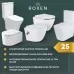 Унитаз с инсталляцией Roxen StounFix Dual Fresh 968524 с унитазом 530220-02 и клавишей смыва Glass 430280W с аромадозатором