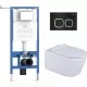 Унитаз с инсталляцией Roxen StounFix Dual Fresh 6 в 1 979015 с унитазом Vine Tornado 530225-01 и клавишей смыва Santi 410280B черный