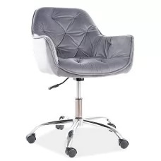 Кресло компьютерное SIGNAL Q-190 VELVET BLUVEL 14 серый 