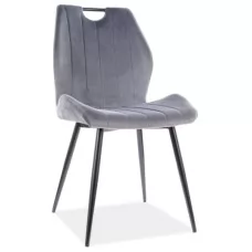 Стул SIGNAL ARCO VELVET серый/черный 