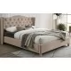 Кровать SIGNAL ASPEN VELVET BLUVEL 28 бежевый/дуб, 160/200