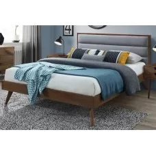 Кровать HALMAR ORLANDO 160/200 серый/орех