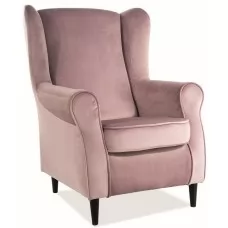 Кресло SIGNAL BARON VELVET Bluvel52, античный розовый