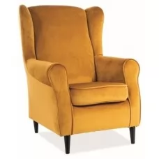 Кресло SIGNAL BARON VELVET Bluvel68, карри