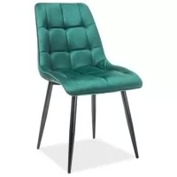 Стул SIGNAL CHIC VELVET зеленый/черный Стул SIGNAL CHIC VELVET зеленый/черный