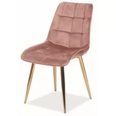 Стул SIGNAL CHIC VELVET античный розовый/золотой 