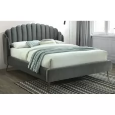 Кровать SIGNAL CALABRIA VELVET Bluvel14 серый, 160/200