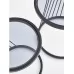 Стол журнальный HALMAR ANTILLA (2 стола журнальных) дымчатый/черный, 50/50 и 42/45