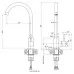 Смеситель для кухни GranFest QUARZ Z-5410 PVD графит