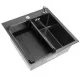 Кухонная мойка Arfeka ECO AR 500*500, коландер G, BLACK DECOR MILLET