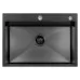 Кухонная мойка Arfeka ECO AR 700*500 BLACK PVD NANO DECOR MILLET GRAINS