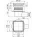 Душевой трап Alcaplast APV140 130×130 нержавеющая сталь