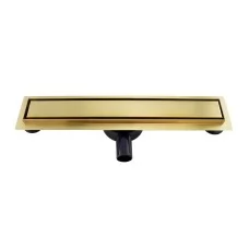 Душевой трап Roxen Supra Gold 91050-120GB двусторонний под плитку/золото