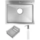Кухонная мойка Schtoff Best Decor Silver 6050, коландер KR-1 GREY, дозатор SD-1 GREY, комплект 