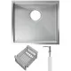 Кухонная мойка Schtoff Undermount Best Decor Silver 4545, коландер KR-1 GREY, дозатор SD-1 SILVER, комплект