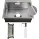 Кухонная мойка Schtoff Best Decor Silver 5550, коландер металл K-1 BLACK, дозатор SD-1 GREY, комплект