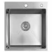 Кухонная мойка Schtoff Best Decor Silver 4550, коландер KR-1 GREY, дозатор SD-1 SILVER, комплект