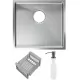 Кухонная мойка Schtoff Undermount Best Decor Silver 4545,коландер KR-1 GREY, дозатор SD-1 GREY, комплект