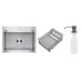 Кухонная мойка Schtoff Best Premium Silver 6050, коландер KR-1 GREY, дозатор SD-1 GREY, комплект
