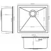 Кухонная мойка Schtoff Undermount Best Decor Silver 5545, коландер металл K-1 BLACK, дозатор SD-1 SILVER, комплект