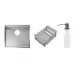 Кухонная мойка Schtoff Undermount Best Decor Silver 4545,коландер KR-1 GREY, дозатор SD-1 GREY, комплект