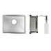 Кухонная мойка Schtoff Undermount Best Decor Silver 5545, коландер металл K-1 BLACK, дозатор SD-1 SILVER, комплект