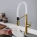 Смеситель для кухни Shevanik S123G-1 золотой сатин