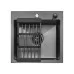 Кухонная мойка ARFEKA ECO AR 450*450, коландер, дозатор BLACK DECOR MILLET GRAINS