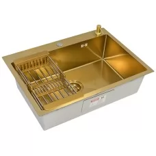 Кухонная мойка Arfeka ECO AR 700*500, коландер, дозатор GOLD DECOR