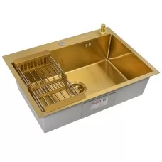 Кухонная мойка Arfeka ECO AR 700*500, коландер, дозатор GOLD