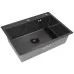 Кухонная мойка Arfeka ECO AR 700*500, коландер, дозатор BLACK