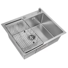 Кухонная мойка ARFEKA ECO AR 600*500, коландер F, дозатор SATIN