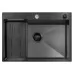 Кухонная мойка Arfeka ECO AR 700*500, коландер G, дозатор BLACK DECOR