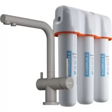 Смеситель для кухни под фильтр Omoikiri Nagano-BL-P + Pure drop Lite гранит