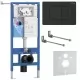 Инсталляция для унитаза Roxen StounFix Dual Fresh 868401 клавиша Steel 420280BM черный матовый