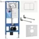 Инсталляция для унитаза Roxen StounFix Dual Fresh 868402 клавиша Steel 420280WM белый матовый