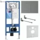 Инсталляция для унитаза Roxen StounFix Dual Fresh 868405 клавиша Velar 420300GM оружейная сталь