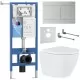 Унитаз с инсталляцией Roxen StounFix Dual Fresh 868580 с Antares Tornado 530185-02 и клавишей Velar 420300S сатин