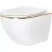 Унитаз с инсталляцией Roxen StounFix Dual Fresh 868646 с Antares Gold 530110-01G и клавишей Velar 420300GB золото брашированное