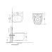 Унитаз с инсталляцией Roxen StounFix Dual Fresh 868651 с Martin 530220-02 и клавишей Velar 420300GB золото брашированное