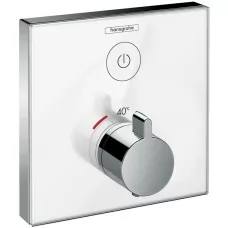 Смеситель для душа Hansgrohe ShowerSelect Glass 15737400 белый/хром