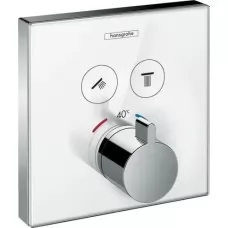 Смеситель для душа Hansgrohe ShowerSelect Glass 15738400 белый/хром