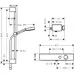 Смеситель для душа Hansgrohe Pulsify 105 Rel 650 24260000 хром                 