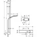 Смеситель для душа  Hansgrohe Pulsify 105 Rel 900 24270000 хром