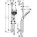Душевой набор Hansgrohe Raindance Select S 120 3jet 65 см 26320000 хром