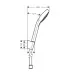 Душевой гарнитур Hansgrohe Croma Select E Vario/Porter Set 26413400 белый/хром