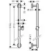 Душевая штанга Hansgrohe Unica Comfort 90 см 26402000 хром 