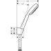 Душевой набор Hansgrohe Crometta 100 1jet Porter 26665400 белый/хром